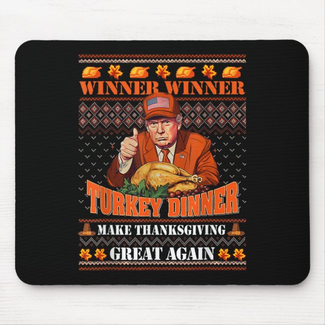 Trump Gewinner Funny Sieger Türkei Abendessen Than Mousepad (Vorne)
