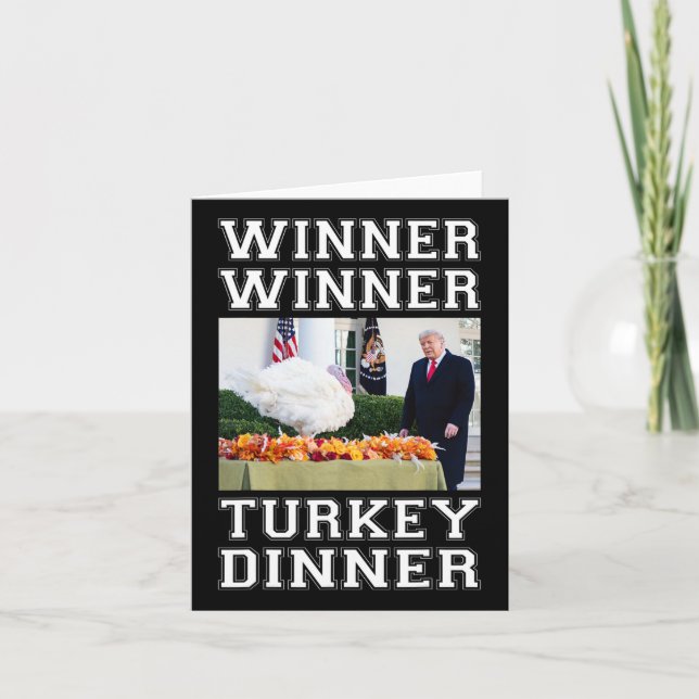 Trump Gewinner Türkei Abendessen Erntedank Hum Karte (Vorderseite)