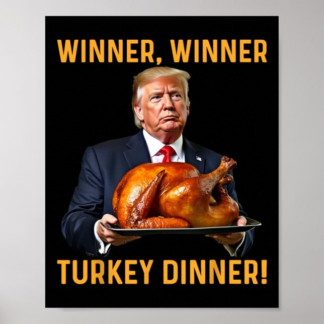 Trump Gewinner Türkei Abendessen Erntedank Hum Poster (Vorne)
