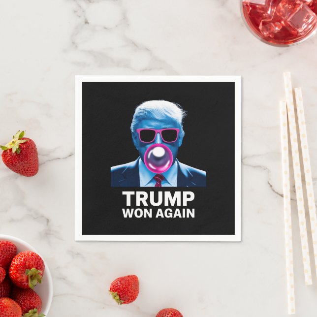Trump gewinnt 2024 Wahlentscheidung Präsident 47. Serviette (Beispiel)