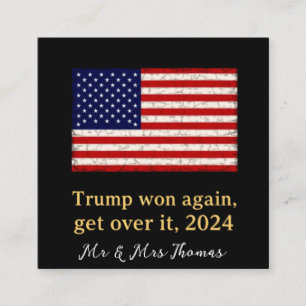 Trump gewinnt 2024 wieder an Trump Quadratische Visitenkarte