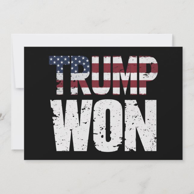 Trump gewinnt 47. US-Präsident Won Election 2024 Einladung (Vorderseite)
