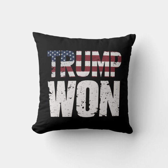 Trump gewinnt 47. US-Präsident Won Election 2024 Kissen (Vorderseite)