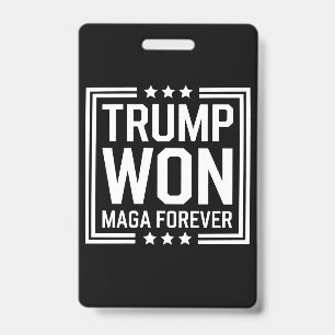Trump gewinnt 47. Wahl von US-Präsident Maga 2024 Ausweis