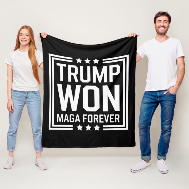 Trump gewinnt 47. Wahl von US-Präsident Maga 2024 Fleecedecke (Beispiel)