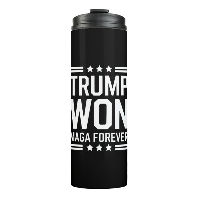 Trump gewinnt 47. Wahl von US-Präsident Maga 2024 Thermosbecher (Vorderseite)