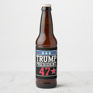 Trump gewinnt die Wahl 2024 Trump gewann 2024 Bierflaschenetikett