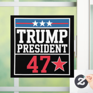 Trump gewinnt die Wahl 2024 Trump gewann 2024 Fensteraufkleber