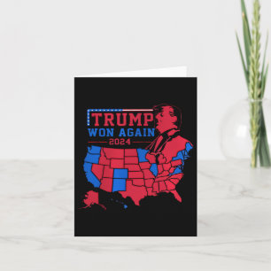 Trump gewinnt im Jahr 2024 erneut die Red Wave Map Karte