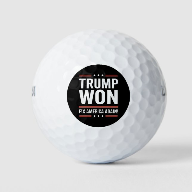 Trump gewinnt MAGA Trump-Gewinner 2024 - Amerika w Golfball (Vorderseite)
