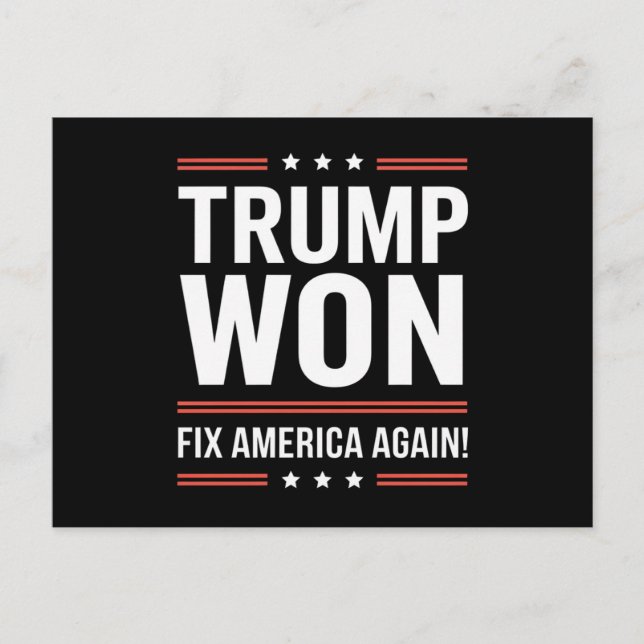 Trump gewinnt MAGA Trump-Gewinner 2024 - Amerika w Postkarte (Vorderseite)