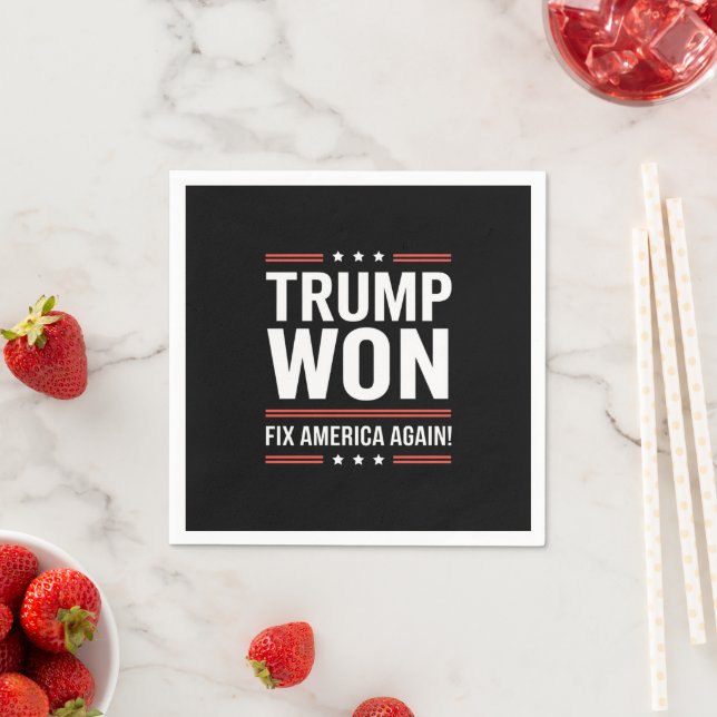 Trump gewinnt MAGA Trump-Gewinner 2024 - Amerika w Serviette (Beispiel)