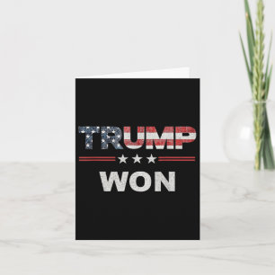Trump gewinnt Shirt 4. Juli amerikanische Flagge Karte
