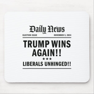 Trump gewinnt Sieg - Schlagzeile Trump 2024 Landsl Mousepad