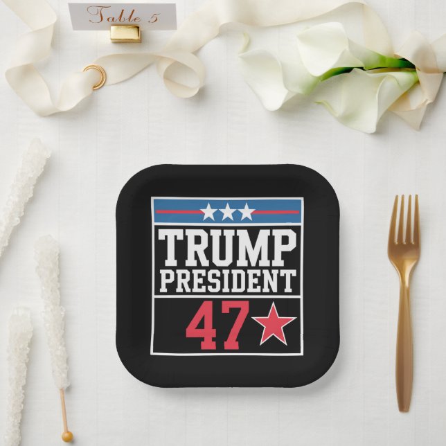 Trump gewinnt Wahl 2024 Trump gewinnt 2024 Pappteller (Hochzeit)