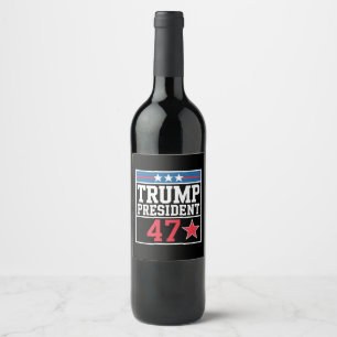 Trump gewinnt Wahl 2024 Trump gewinnt 2024 Weinetikett