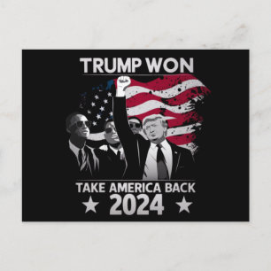 Trump gewinnt wieder Amerika zurück 2024 Postkarte