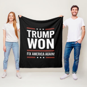 Trump Gewonnen MAGA Trump Sieger 2024 Amerika Wied Fleecedecke