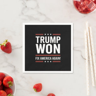 Trump Gewonnen MAGA Trump Sieger 2024 Amerika Wied Serviette