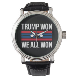 Trump Gewonnen Wir Alle Gewonnen 2024 USA-Flagge T Armbanduhr
