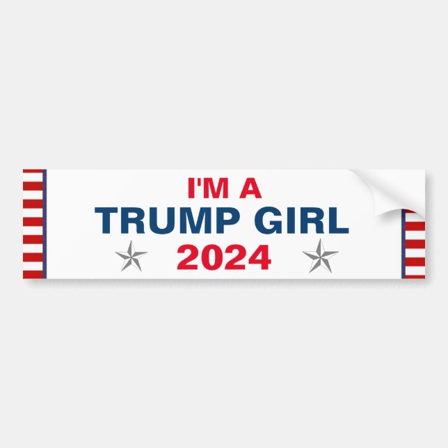 TRUMP GIRL 2024 AUTOAUFKLEBER (Vorne)