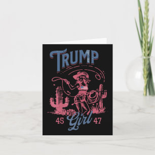 Trump Girl Cowgirl Donald Trump Präsident Funny El Karte