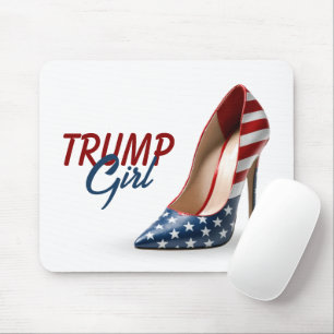 TRUMP GIRL Flag High Heel Shoel Mousepad
