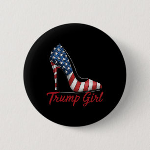Trump Girl High Heel Stilettos amerikanische Flagg Button