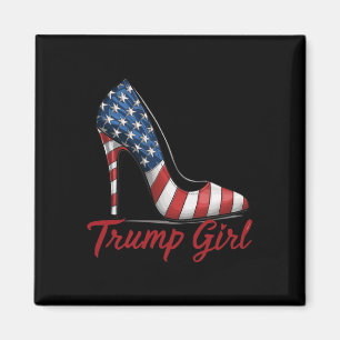 Trump Girl High Heel Stilettos amerikanische Flagg Magnet