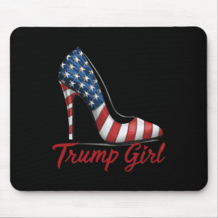 Trump Girl High Heel Stilettos amerikanische Flagg Mousepad