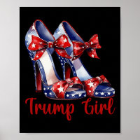Trump Girl High Heel Stilettos amerikanische Flagg