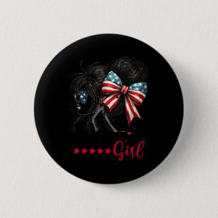 Trump Girl Messy Bun Sungles Trump 2024 US-Flagge Button
