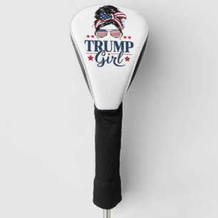 Trump Girl Messy Bun Trump 2024 Wahl Amerikaner Golf Headcover