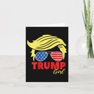 Trump Girl Messy Bun Trump 2024 Wahl Amerikaner Karte