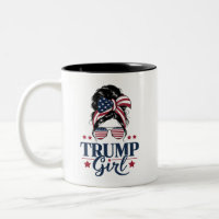 Trump Girl Messy Bun Trump 2024 Wahl Amerikaner