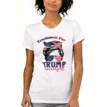 Trump Girl Messy Bun Wahlfahne