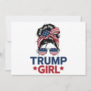 Trump Girl Unordentlicher Dutt Trump 2024 Wahl Ame Einladung