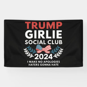 Trump Girlie Coquette Social Club Bow Wahl  Banner