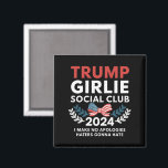 Trump Girlie Coquette Social Club Wahlen Magnet<br><div class="desc">Trump Girlie Coquette Social Club Bow Flag Wahl 2024 Macht Amerika wieder groß</div>