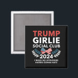 Trump Girlie Coquette Social Club Wahlen Magnet<br><div class="desc">Trump Girlie Coquette Social Club Bow Flag Wahl 2024 Macht Amerika wieder groß</div>