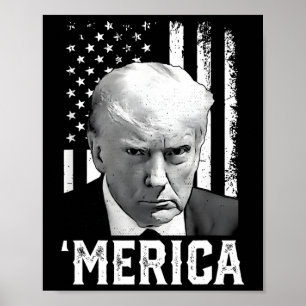 Trump glücklich am 4. Juli Trumps amerikanische Fl Poster