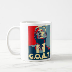Trump GOAT 45 47 2024 Republikanisches Poster Kaffeetasse