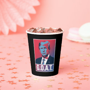Trump GOAT Wahl 2024 Republikaner Vintage Pappbecher