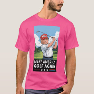 Trump Golfspielen mit Maga hat Amerika zum Golf-Ag T-Shirt