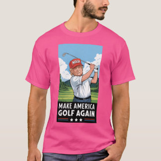 Trump Golfspielen mit Maga hat Amerika zum Golf-Ag T-Shirt