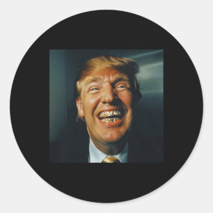 Trump Grillz Runder Aufkleber
