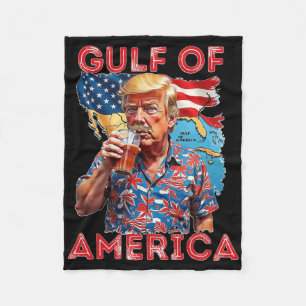 Trump grüßt vom Golf Beach of America Fleecedecke