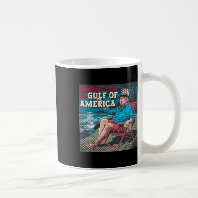 Trump grüßt vom Golf Beach of America Kaffeetasse (Rechts)