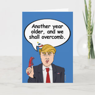 Trump Hair Birthday Card - Wir werden überwinden - Karte