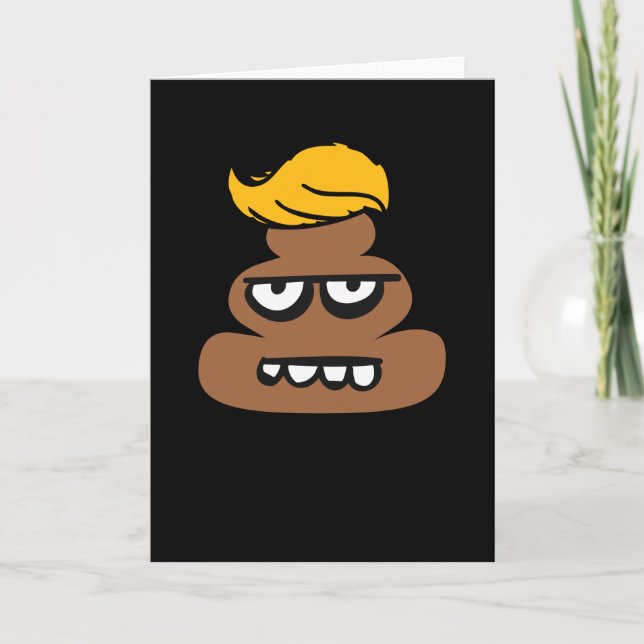 Trump Hair Kackte Halloween Kostüm Niedlich Unglau Karte (Vorderseite)